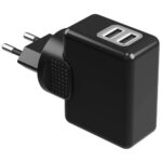 A black Favero Assioma Road Battery Charger against a white background.