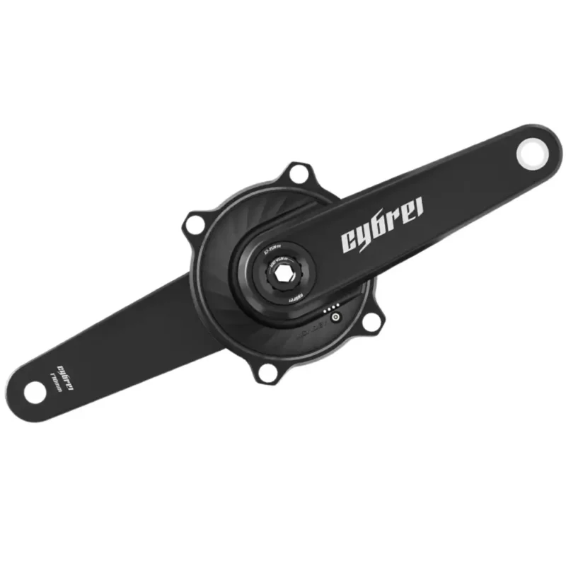 A black XCADEY XPOWER-S GEN2 110 4-Bolt CYBREI Carbon Road Power Meter Crankset