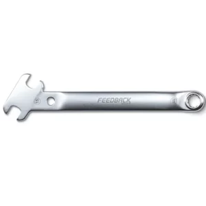 A silver Feedback Sports Pedal Wrench Combo.