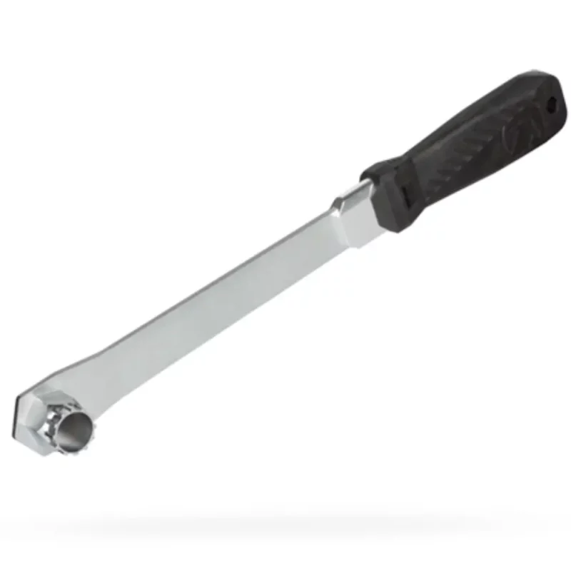 A silver PRO Team Lockring Tool with black rubber handle.