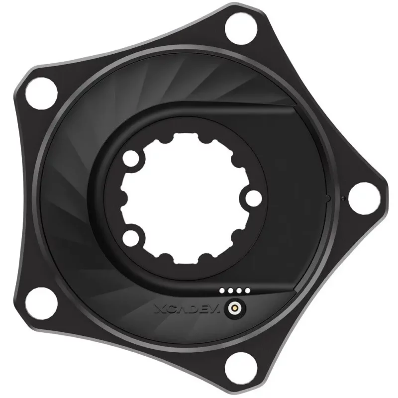 A black 110 5-Bolt XCADEY XPOWER-S GEN2 Praxis Road Power Meter.