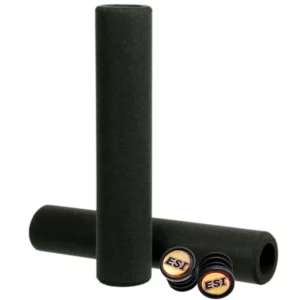 A set of black ESI Racer’s Edge Grips with bar end plugs.
