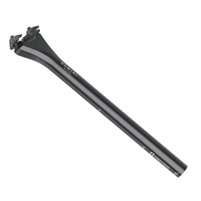 A grey Gemini Alsak Seatpost.