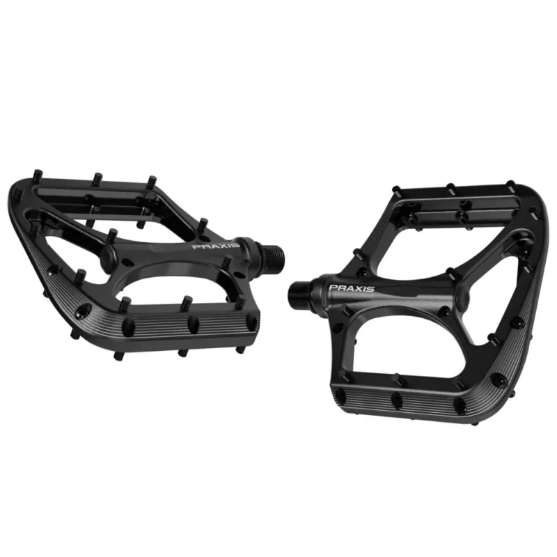 A pair of black Praxis Works Brodium Mountain Bike Pedals.