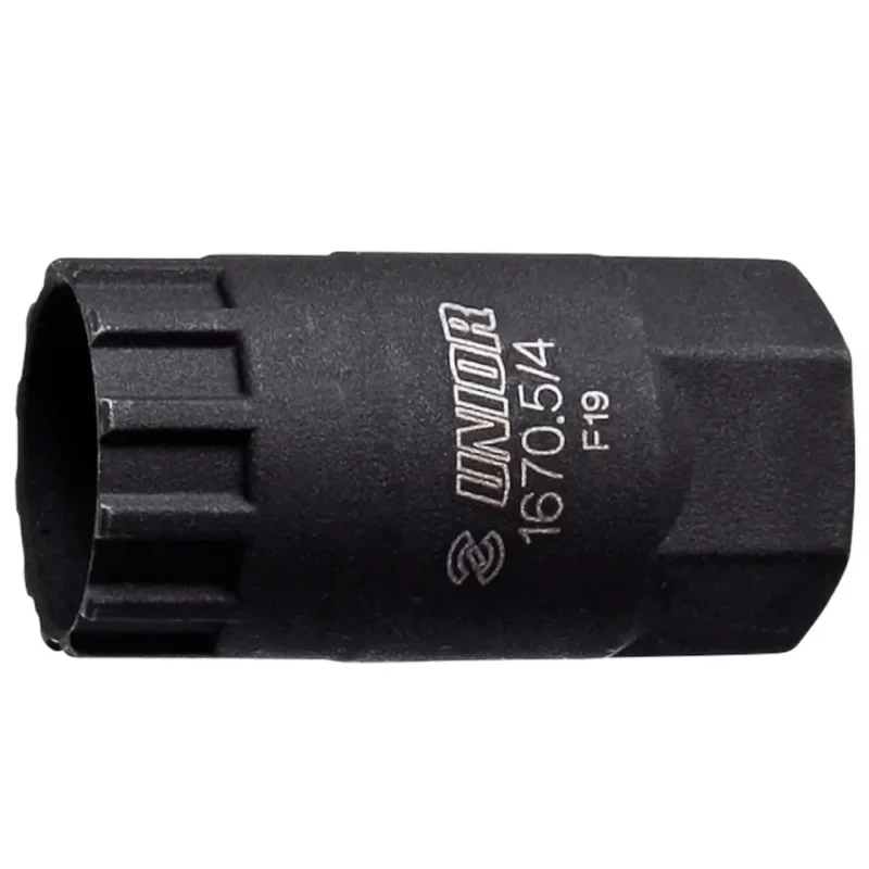 A close up image of a black Unior SRAM Shimano Cassette Lockring Tool.