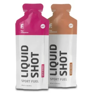 The two flavors of First Endurance Liquid Shot Energy Gel.