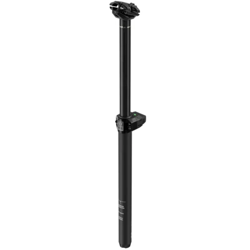 An angled view of a RockShox Reverb AXS B1 Dropper Seatpost.