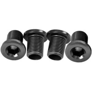 A set of four Wheels MFG 1x 10 MM Chainring Bolts.