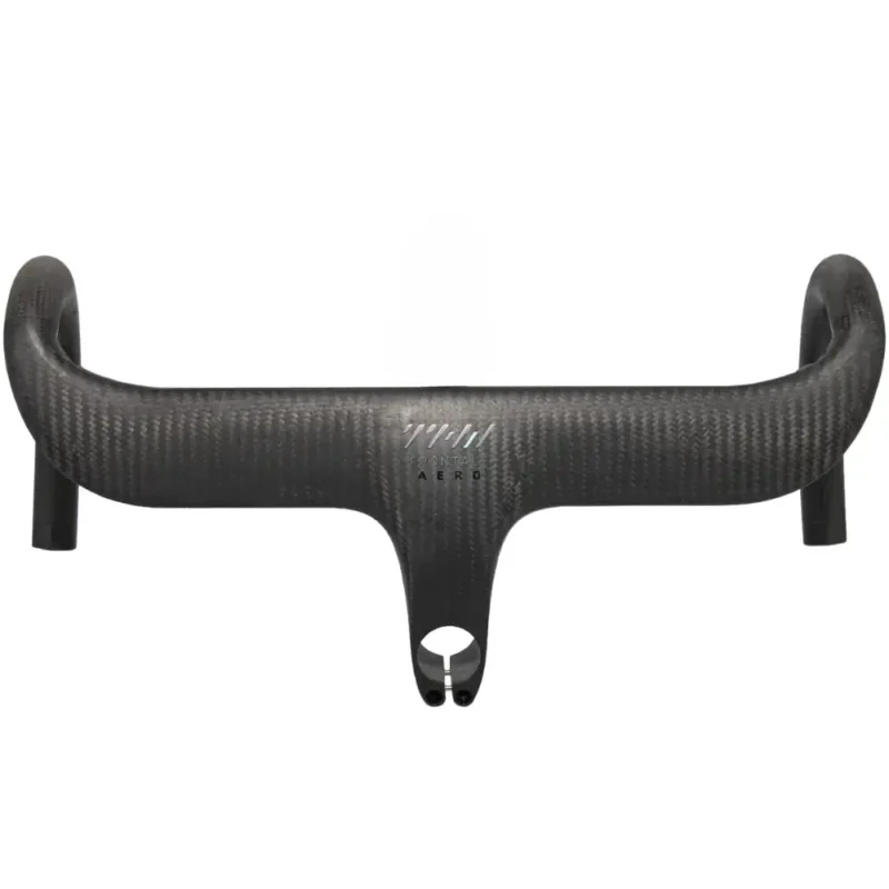 A top down image of a THM Frontale Aero One-Piece Road Handlebar.