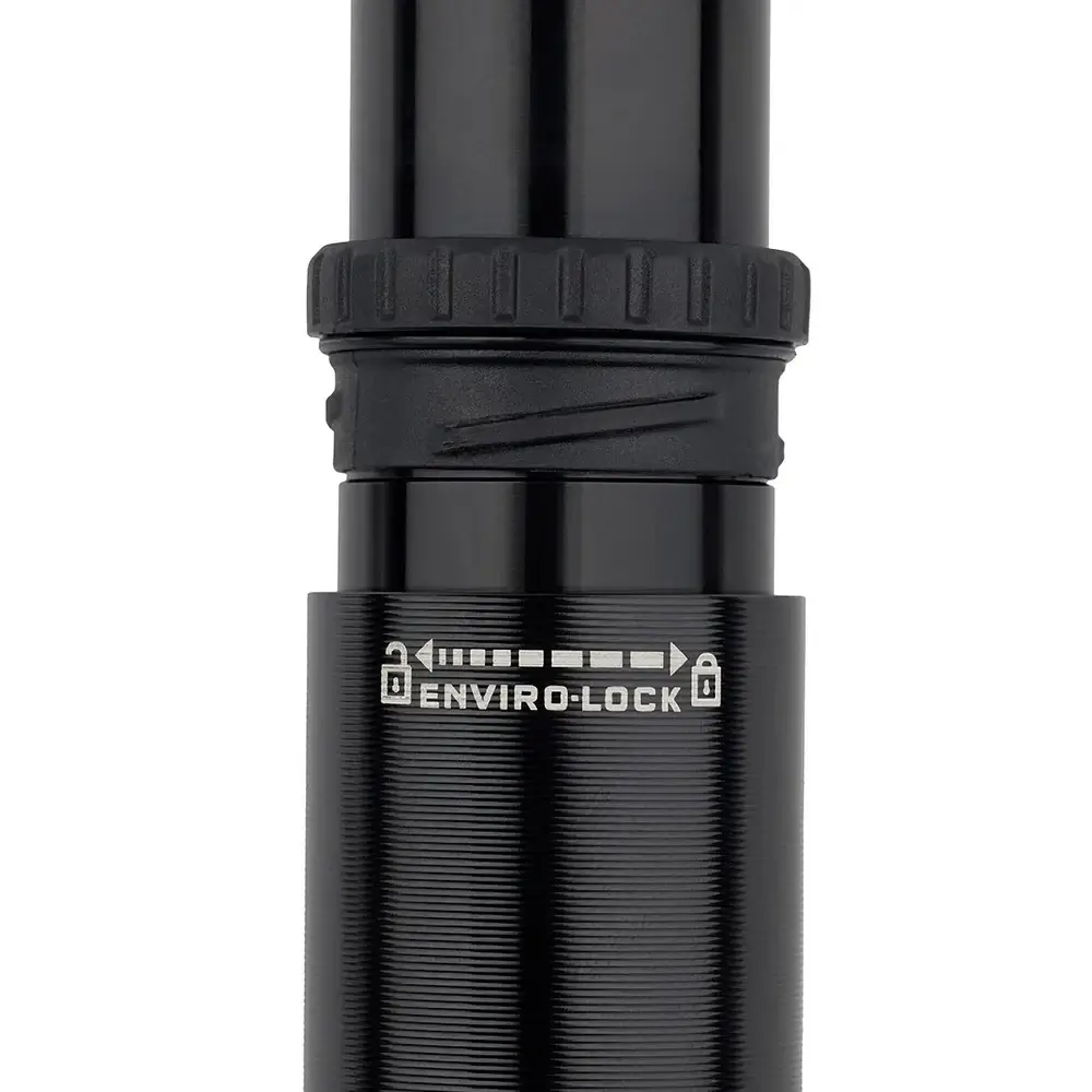 A close up of a black Wolf Tooth EnCase Pump for Clik Valve