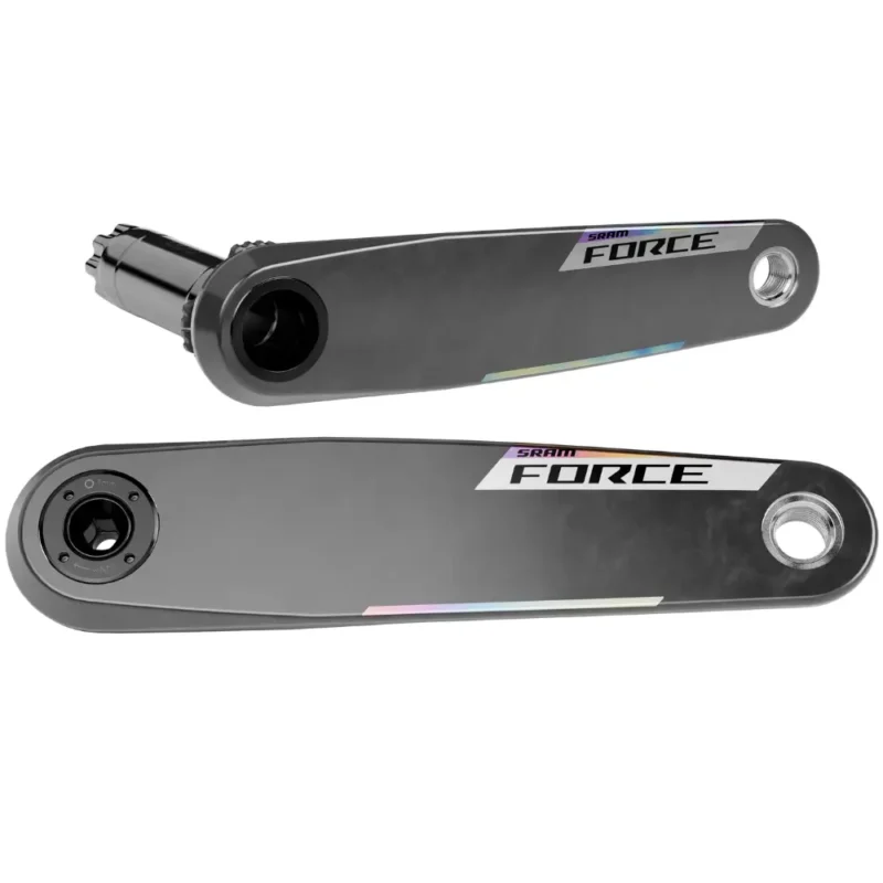 A set of grey SRAM Force E1 DUB Crank Arms.