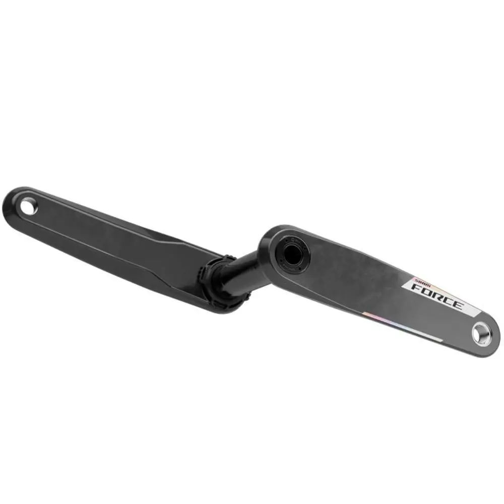 An angled view of a set of SRAM Force E1 DUB Crank Arms.