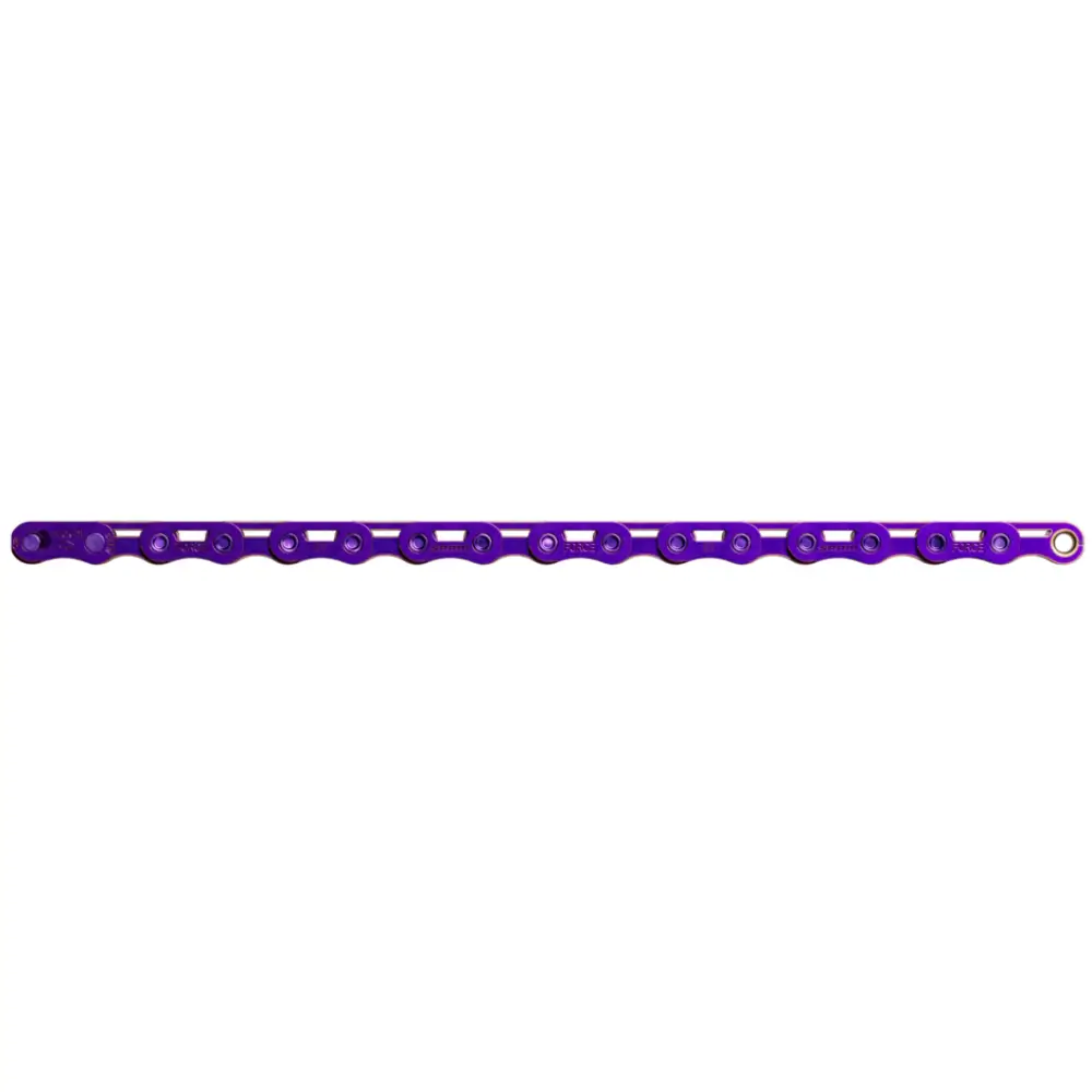 A purple SRAM Force E1 Flattop Bicycle Chain.
