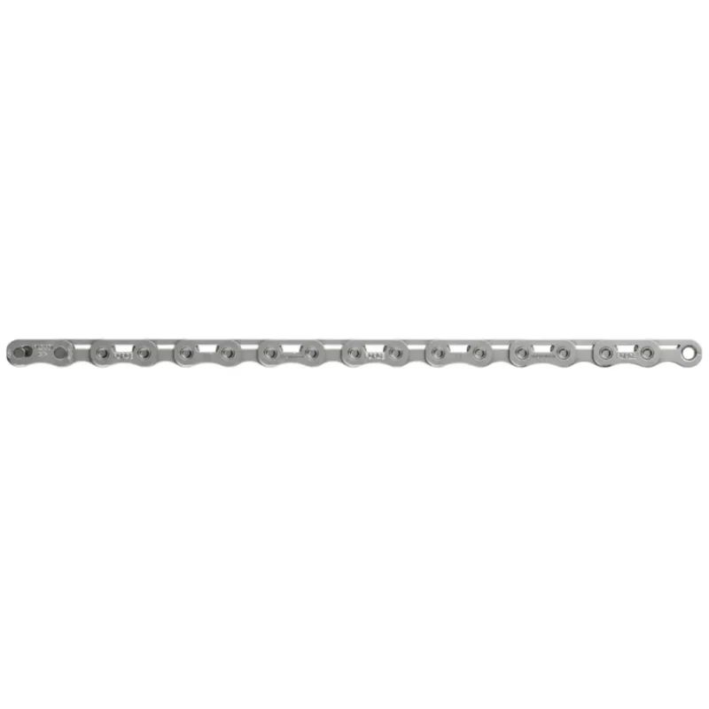 A silver SRAM Force E1 Flattop Bicycle Chain.