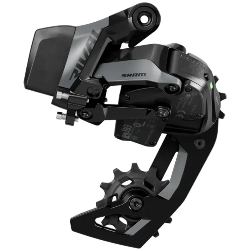 A black SRAM Rival E1 AXS Rear Derailleur.