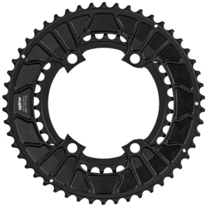 Inner and outer black CYBREI EVO 110x4 Chainrings.