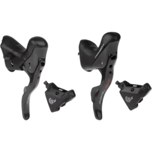 Left and right side Campagnolo Super Record Shift-Brake Levers with Calipers.