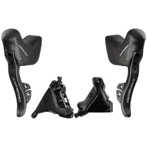 Left and right side Campagnolo Super Record WRL Shift-Brake Lever with Calipers.