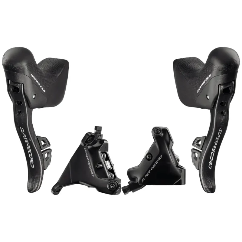 Left and right side Campagnolo Super Record WRL Shift-Brake Lever with Calipers.