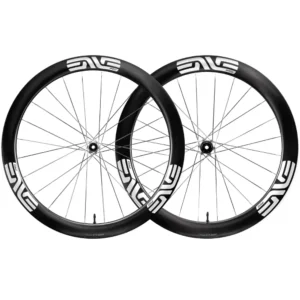 A black ENVE SES 4.5 PRO Disc Brake Wheelset with white logos.