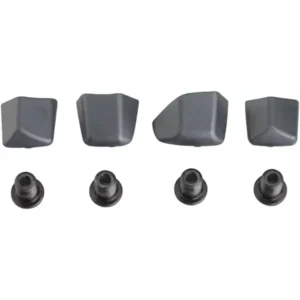 Four silver Shimano Chainring Bolt Covers for 9200/8100 46/33T.