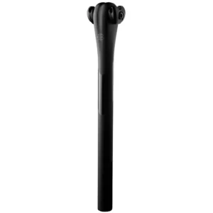 A matte and glossy Black Inc Round Seatpost.
