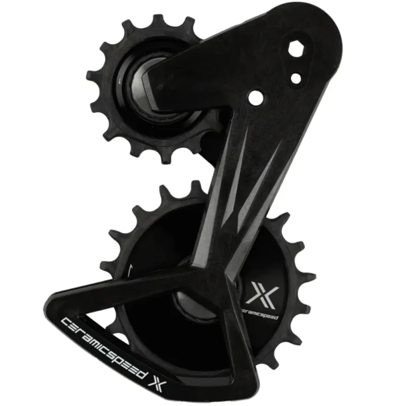 A black CeramicSpeed OSPW X Alpha for SRAM RED E1 XPLR rear derailleurs.