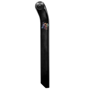 A Factor OSTRO VAM Seatpost with iridescent logo.