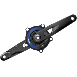 A black Sigeyi AXO SRAM Rival E1 110x5 Power Meter Crankset with blue Sigeyi logo.