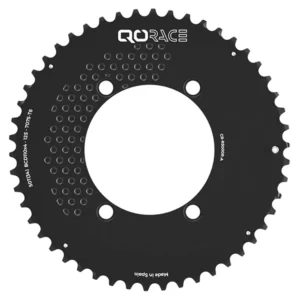 A black aero QO RACE 110x4 Chainring