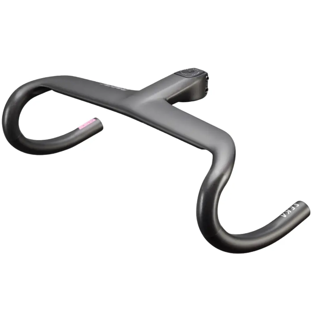 A black SEKA Rapier One-Piece Road Handlebar