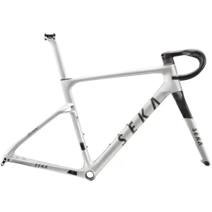 A SEKA Spear Disc Brake Road Frameset in Achromatic Silver