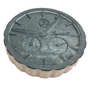 A grey puck of Silca SpeedChip Wax Additive