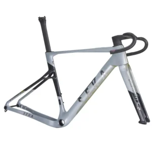 A SEKA ExAero GR Disc Brake Gravel Frameset in Star-Dust Silver