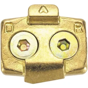 A gold TIME ATAC 13/17° MTB Cleat.