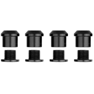 Black ALUGEAR 2X Chainring Bolts (Set of 4)