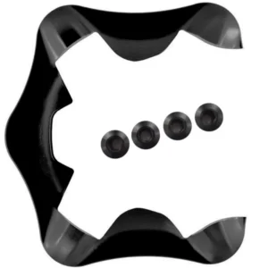 A black ALUGEAR Aero Cover for Shimano R8100-P Power Meter Cranksets
