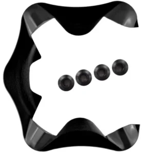 A black ALUGEAR Aero Cover for Shimano R9200-P Power Meter Cranksets