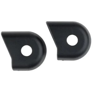 A pair of black SRAM Transmission Carbon Crank Arm Boots