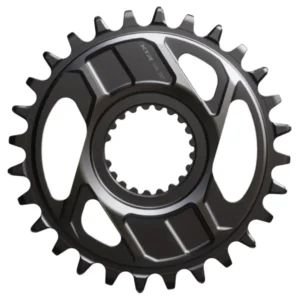 A grey 28 tooth Shimano XTR SM-CRM96 Chainring