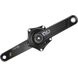 A black XCADEY XPOWER-S GEN2 QO GRAVA Gravel Power Meter Crankset with a 110x5 BCD