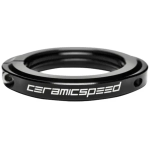A black CeramicSpeed Preload Ring for SRAM DUB viewed from the side