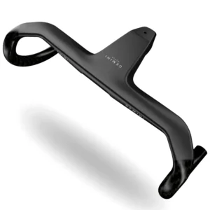 A black Gemini Alzir One-Piece Road Handlebar viewed from the top on an angle
