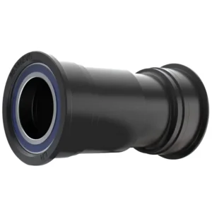 A black and blue Praxis M30 386EVO Bottom Bracket