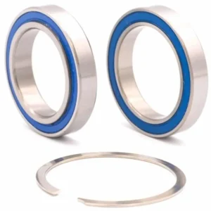 The steel version of the Praxis M30 Bottom Bracket Bearing Kit with blue seals.