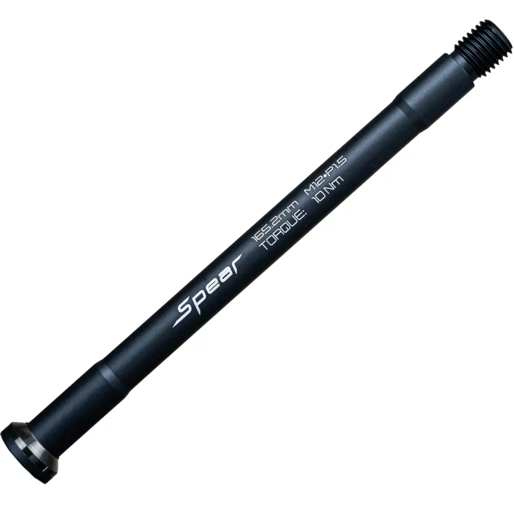 A black rear SEKA Spear Thru Axle