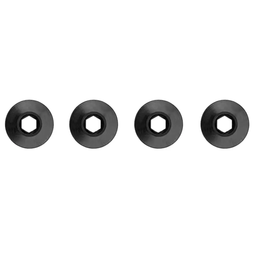 A set of 4 black ALUGEAR GRX Chainring Bolts