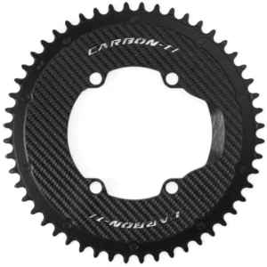 A carbon fiber 52T Carbon-Ti X-SingleCarbon Aero 1x 110x4 Chainring