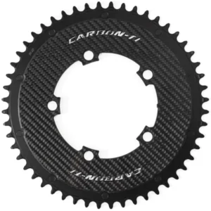 A carbon fiber 52T Carbon-Ti X-SingleCarbon Aero 1x 110x5 Chainring