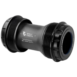 A black Wolf Tooth T47 External DUB Bottom Bracket